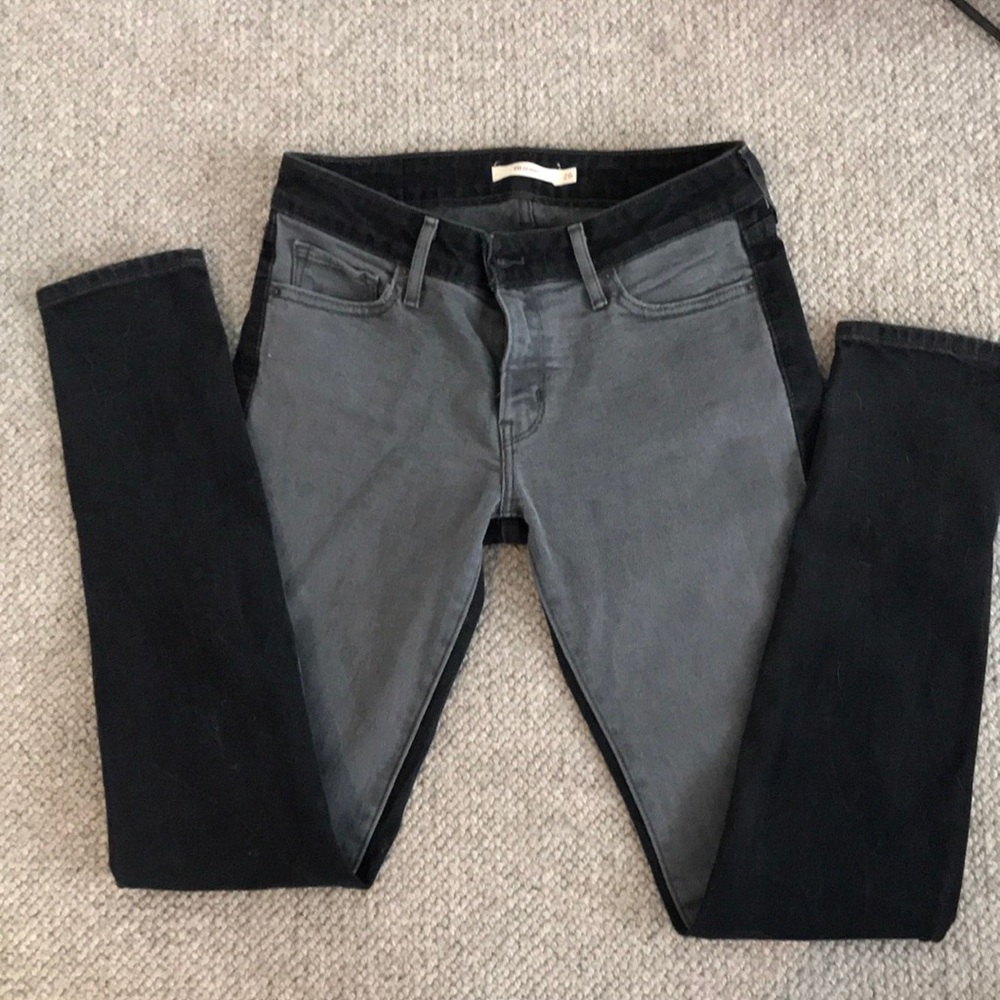 Levi’s colorblocked 711 skinny